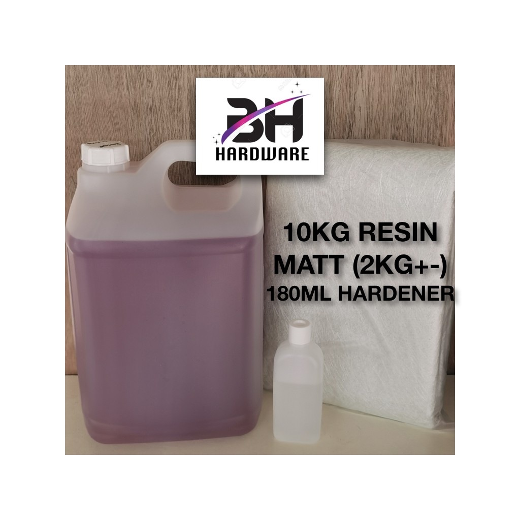 FIBREGLASS DIY KIT SET (10kg RESIN, 2kg+ FIBREGLASS MAT, 180ml
