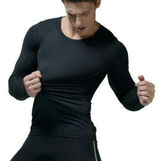 Baju Tight Men's Slim Fit Running Quick Dry Fitness Body Tight ...