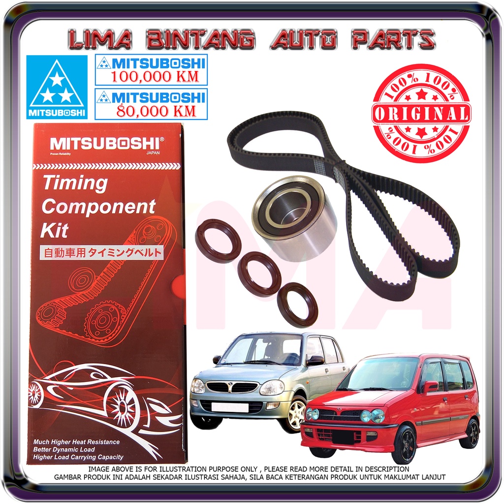 Perodua Kelisa , Kenari Timing Belt Kit Set Mitsuboshi *Original* ( EJDE , EDDE ) Shopee