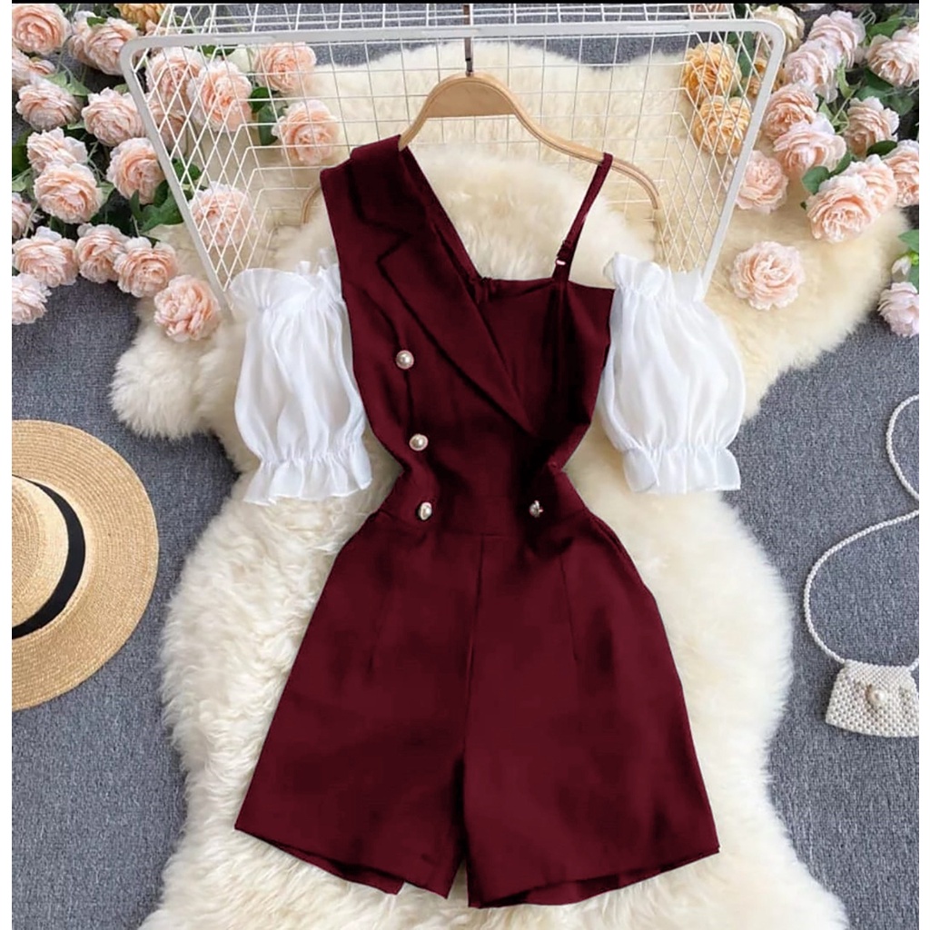 FWG - MAUREN JUMPSUIT SHORT WOMEN'S JUMPSUIT/ DRESS WOMEN'S JUMPSUIT/ Short Woman