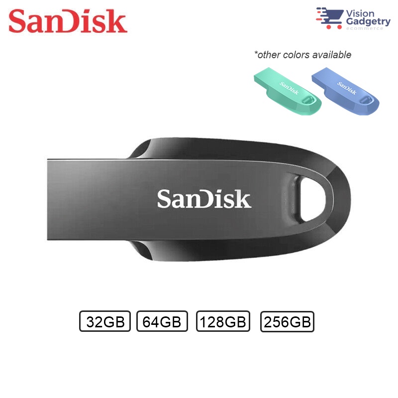 SanDisk Ultra Curve CZ550 USB 3.2 Flashdrive Pendrive 32GB 64GB 128GB 256GB