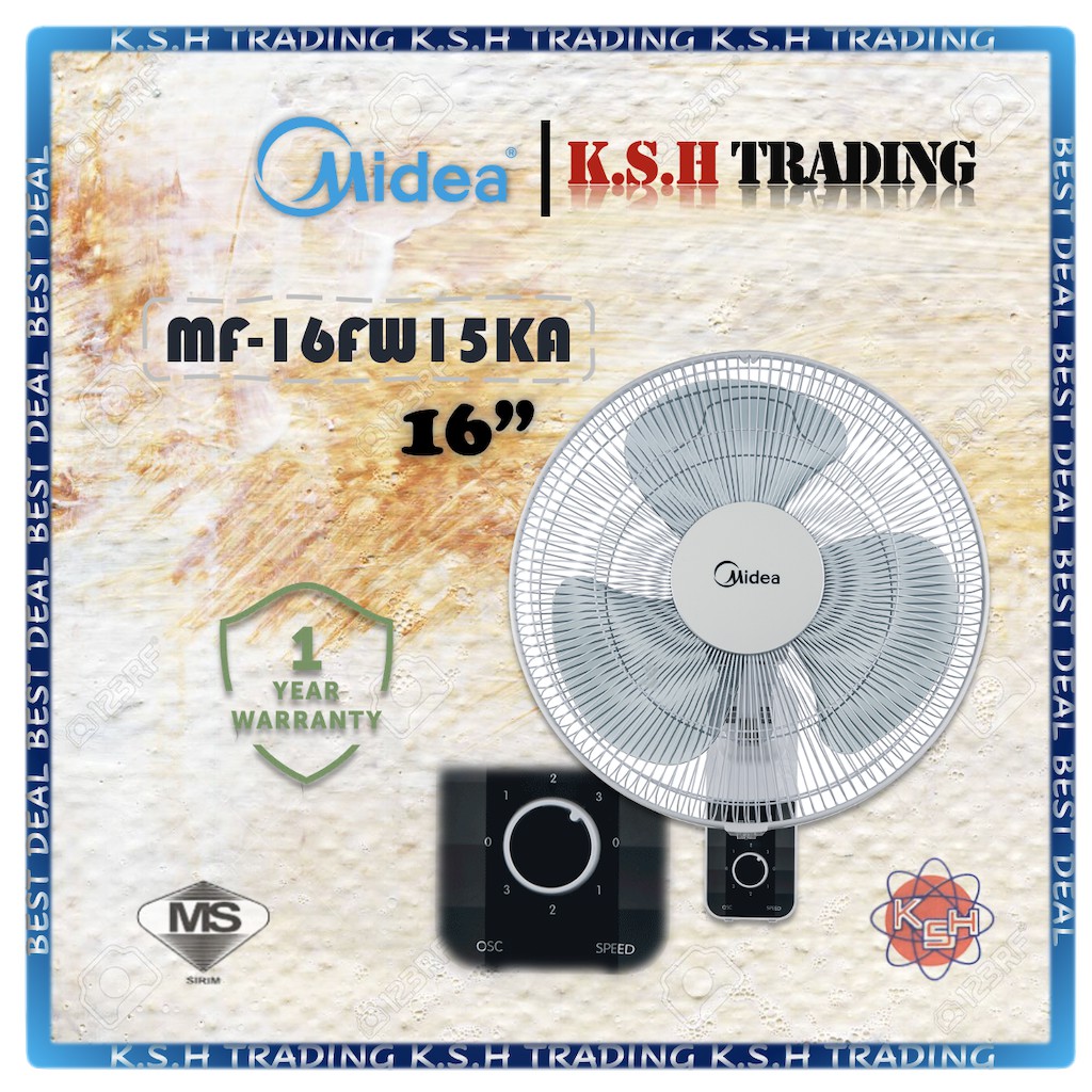 Buy K S H Electrical Midea 16 Wall Fan 壁式风扇 Kipas Dinding Mf 16fw15ka Seetracker Malaysia