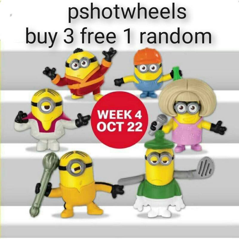 Mcdonalds Mcdonald S Mcd Mcdonald Happy Meal Toy Minions The Rise Of Gru Week 4 Buy 3 Free 1 Random Shopee Malaysia