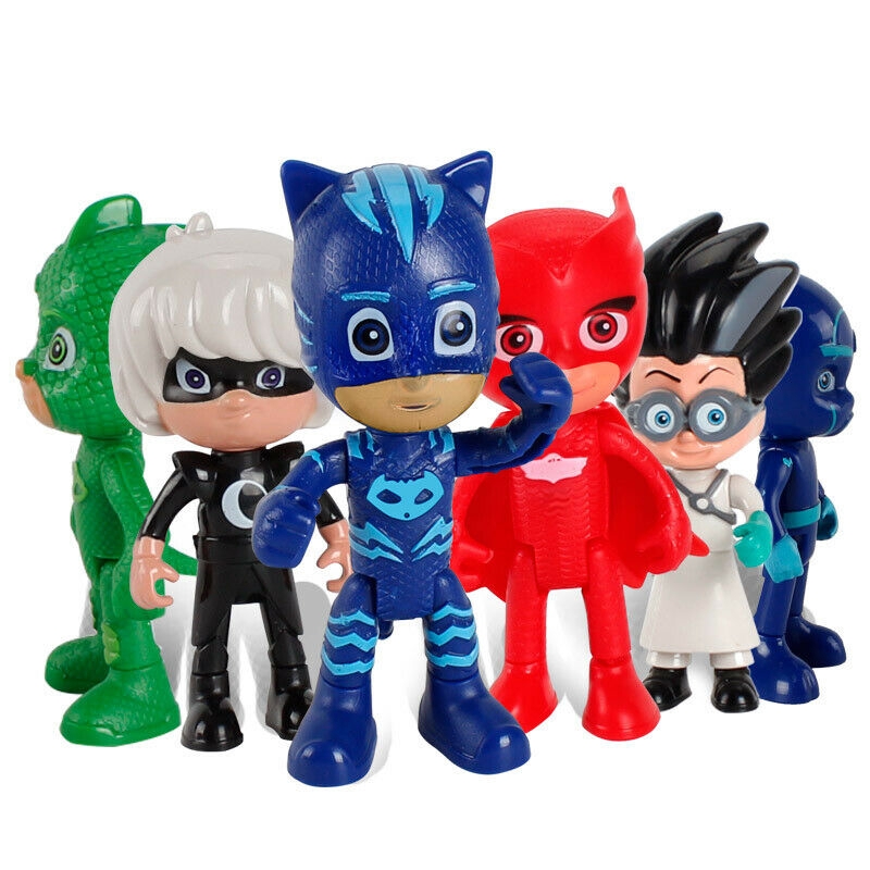 6pcs Set Movie Pj Masks Action Figures Cake Toppers Doll Toy Gifts Shopee Malaysia