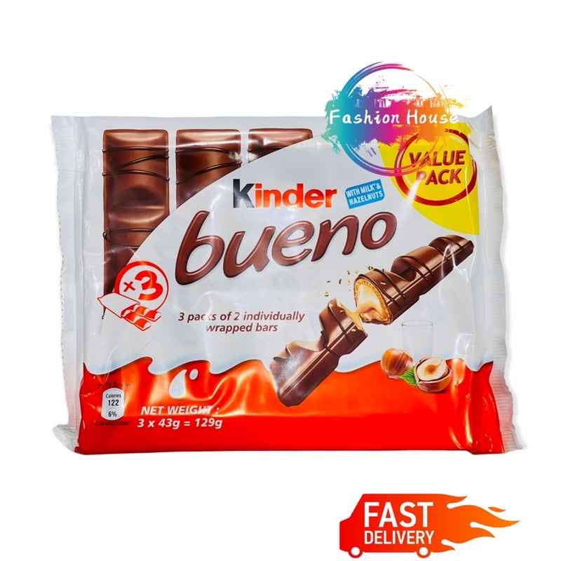 Chocolate Kinder Bueno Milk Hazelnuts Chocolate X G G Shopee Malaysia