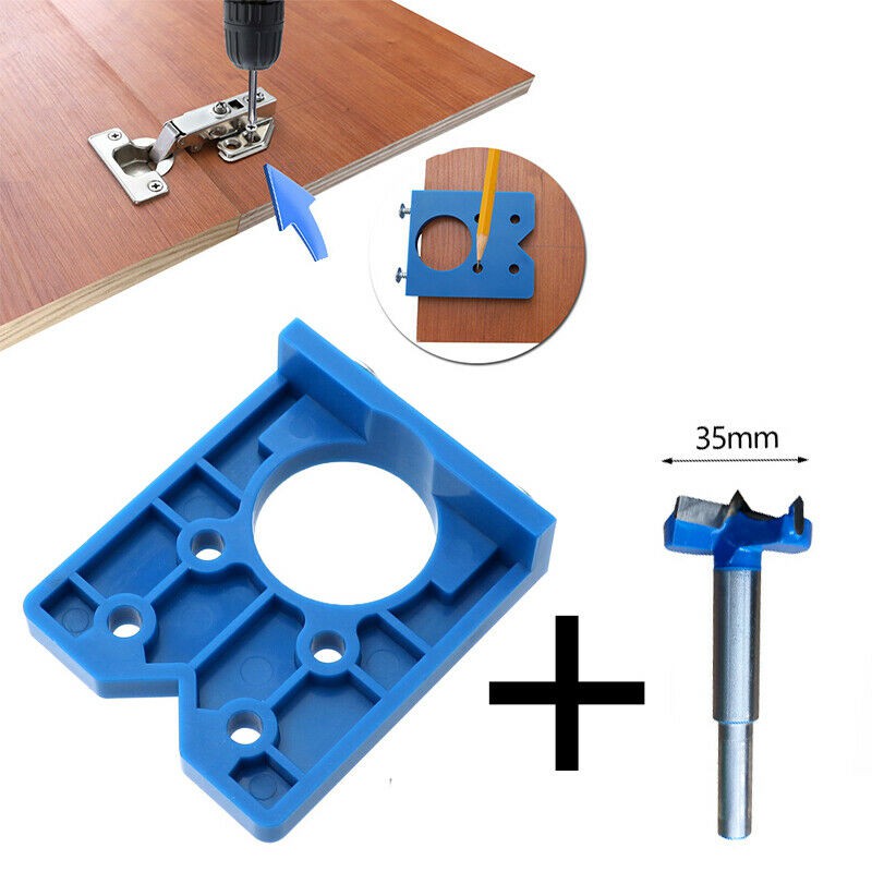 Abs Concealed Hinge Hole Jig For Kitchen Cabinet Doors With Drill