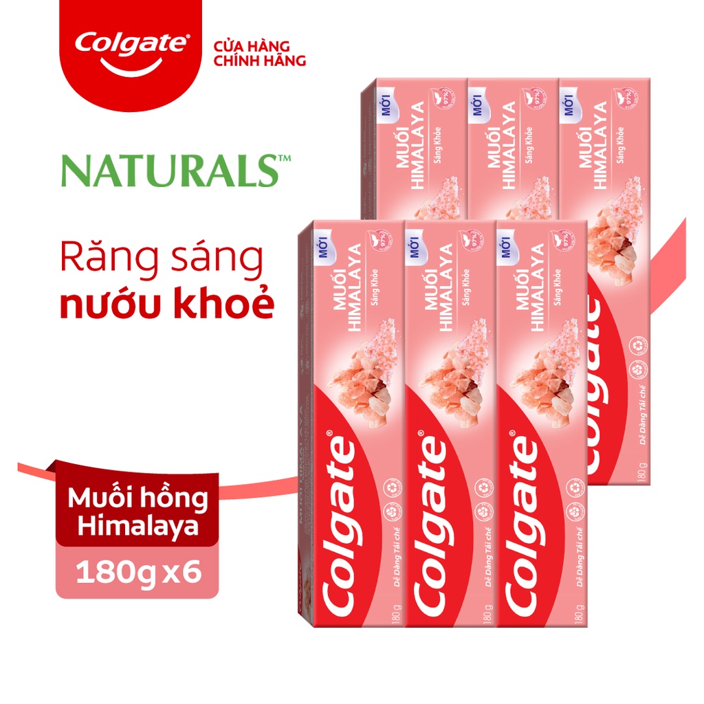 Set of 6 natural colgate toothpaste himalayan pink salt for healthy ...