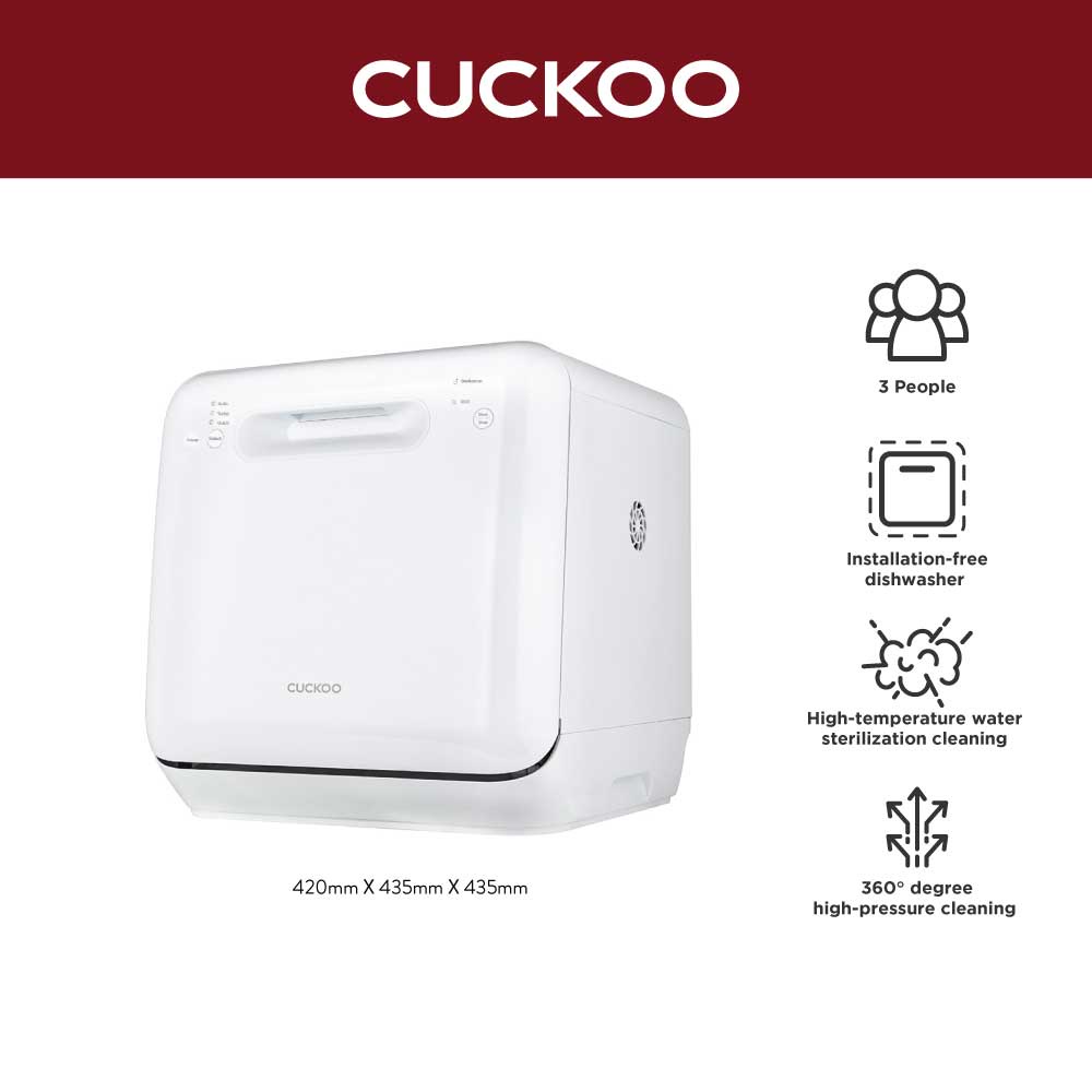 Cuckoo CDW-A0310TW Mini 5L Portable Dishwasher