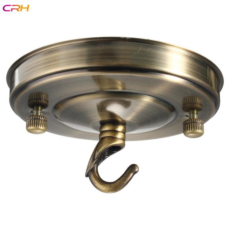 Crh Retro Vintage Ceiling Hook Circular Plate Holder Chandelier Lamp Light