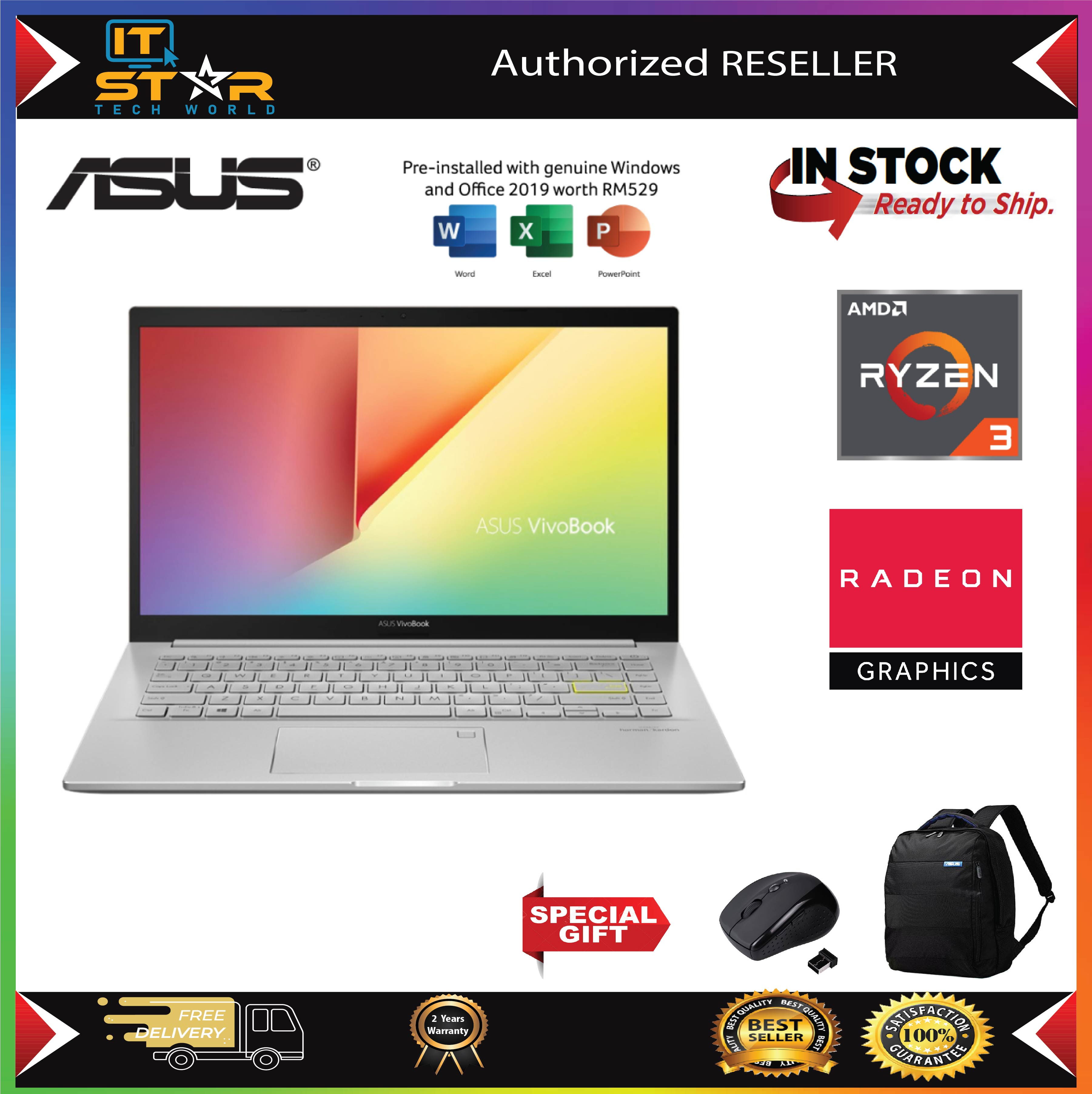 Asus Vivobook 14 M413d Aek253ts Ryzen 3 3250u Ram 4gbssd 512gb