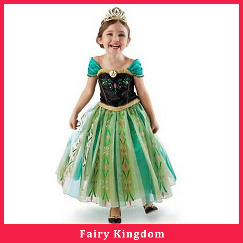 anna frozen dress green