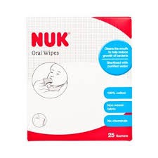 NUK Oral Wipes 100% cotton