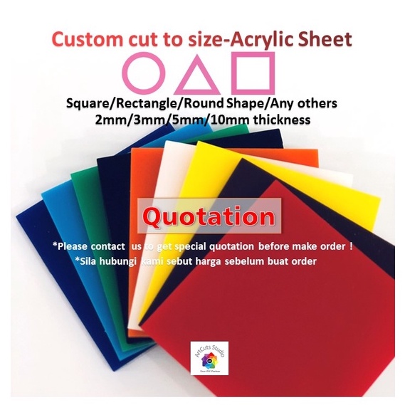 Customize acrylic sheet perspex with size shape hole -DIY project -divider-pc case-aquarium cover-cake board