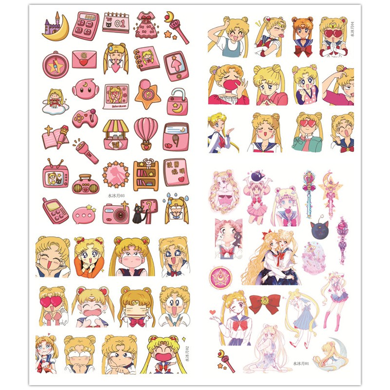 2sheets album sailor moon notebook diary adhesive stickers shopee malaysia