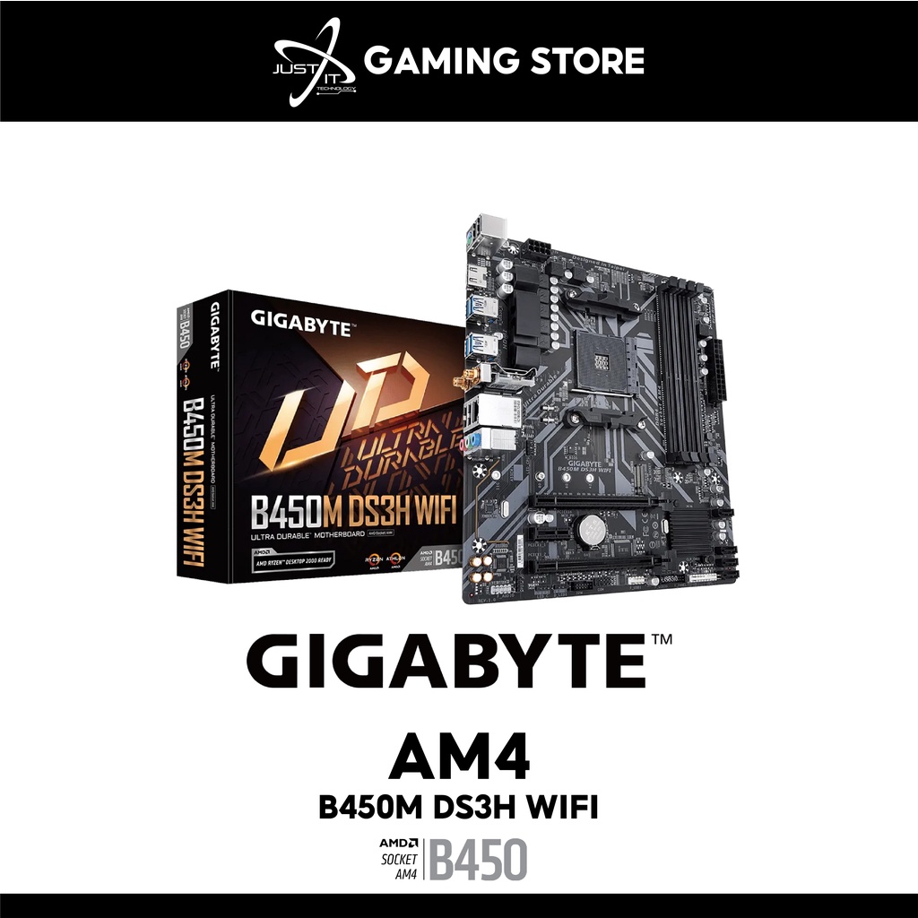 GIGABYTE B450M DS3H WIFI COMBO RYZEN 34100 /3200G / RYZEN 5 4500