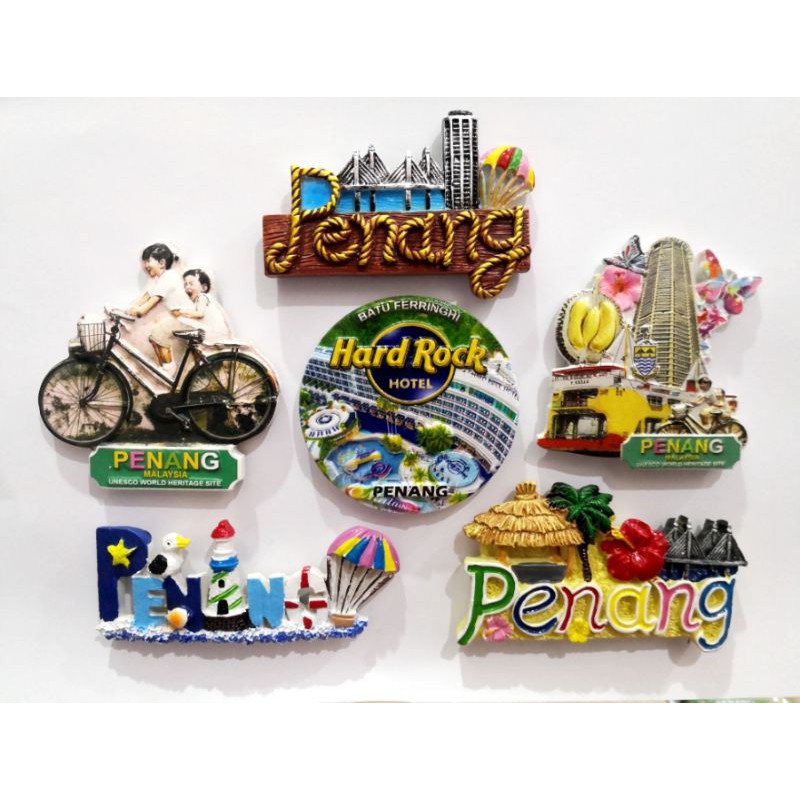 [ABC] PENANG Souviner Fridge Magnet Collections Gifts | Komtar | Durian | Feri | Penang Hill | Penang Bridge