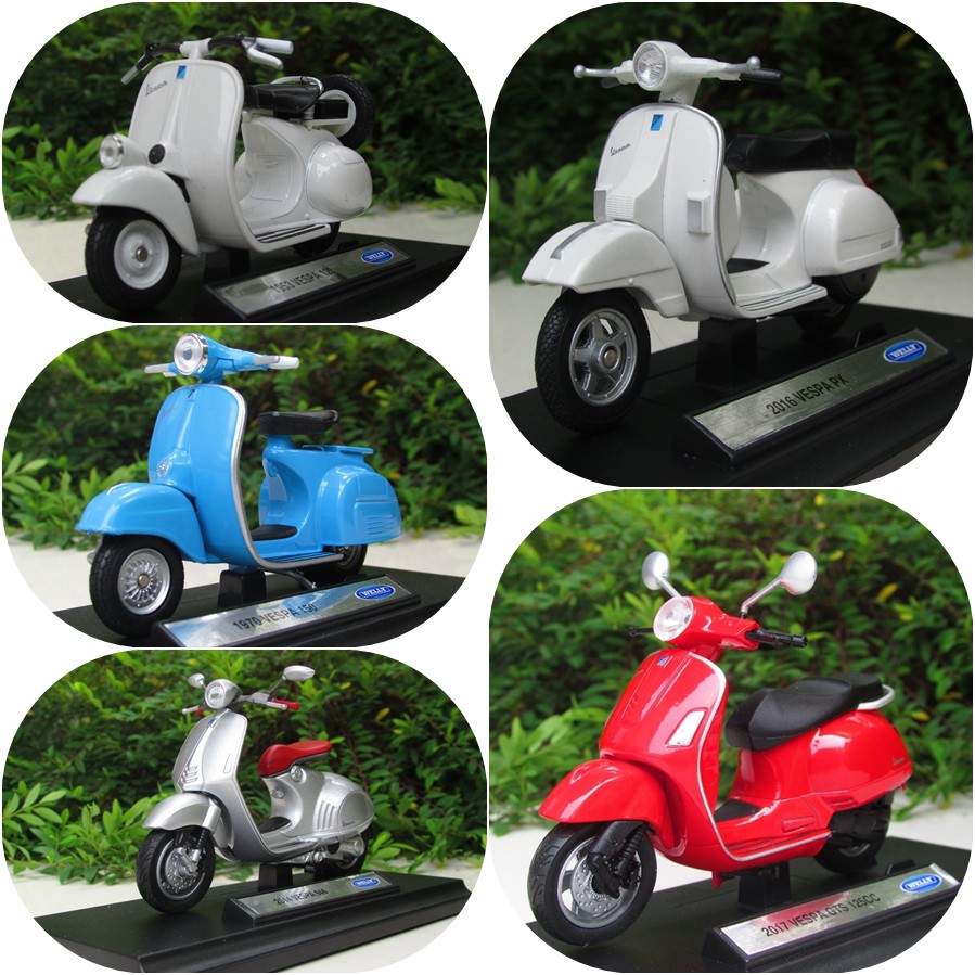 Welly 1/18 (2017) Vespa GTS Vespa PX Vespa 946 Vespa 150 Vespa 125 ...