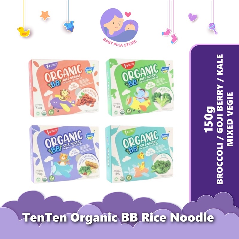 *TenTen* Organic BB Rice Noodle 150G ( Broccoli, Goji Berry, Kale ...