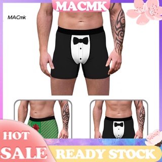 <MACmk> Funny Christmas Boxers New Year Men Boxers Bow Knot for Party