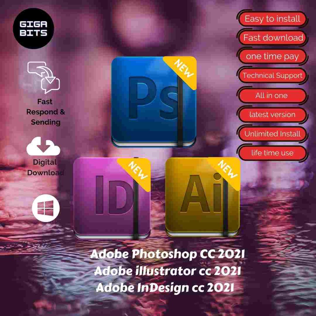 Buy Graphic Designer Collection っ っ Photoshop Cc Illustrator Cc And Indesign Cc 3 In 1 Easy To Install Lifetim Seetracker Malaysia