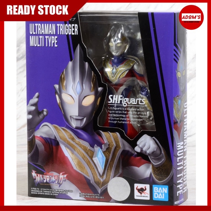 Ready Stock Bandai S H Figuarts Shf Ultraman Trigger Multi Type New Generation Tiga Shopee