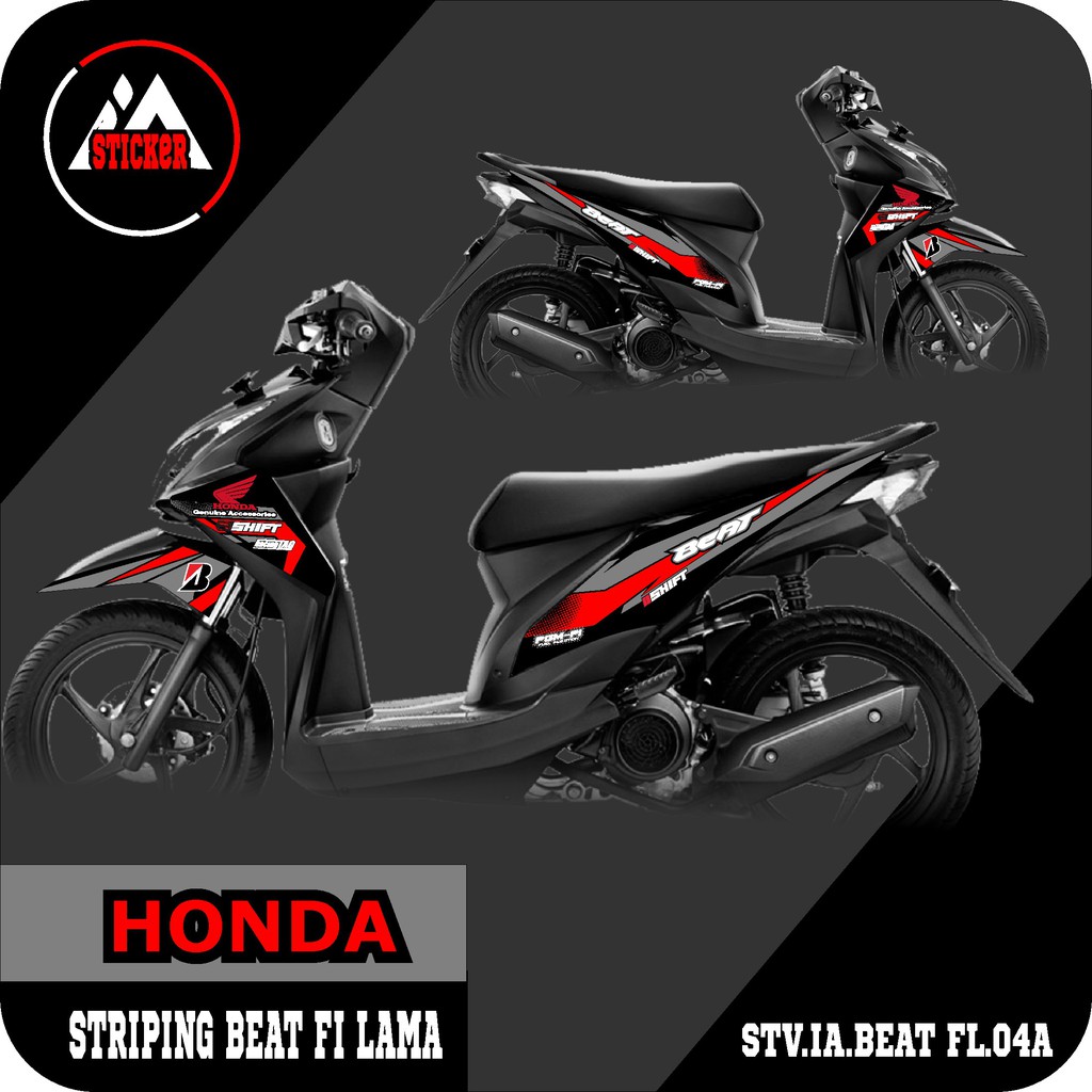 Striping Sticker Beat 13 14 15 Fi F1 Old Variations Honda Lis Motorcycle Beat Fi Racing Sticker Shopee Malaysia