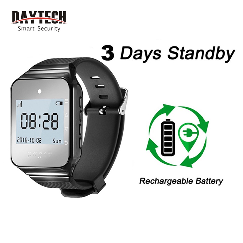 DAYTECH Wireless Calling Paging System 433MHz LED Wrist Watch Receiver Host  Office Bank Restaurant Pager System SW05BL | Shopee Malaysia