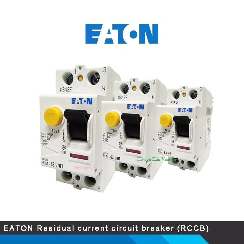 EATON PFIM Moeller Series 40A 63A 2Pole 100mA ELCB RCCB Shopee Malaysia