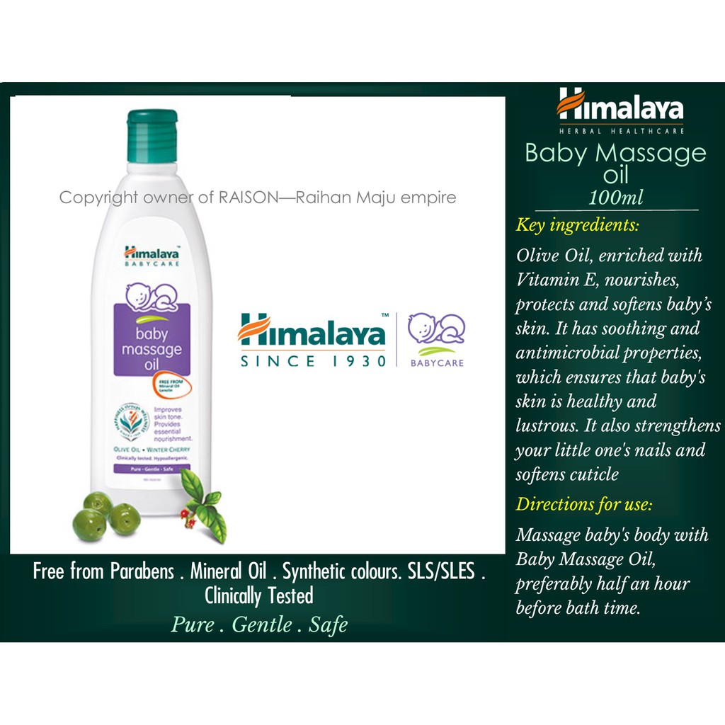 himalaya baby massage oil 100ml