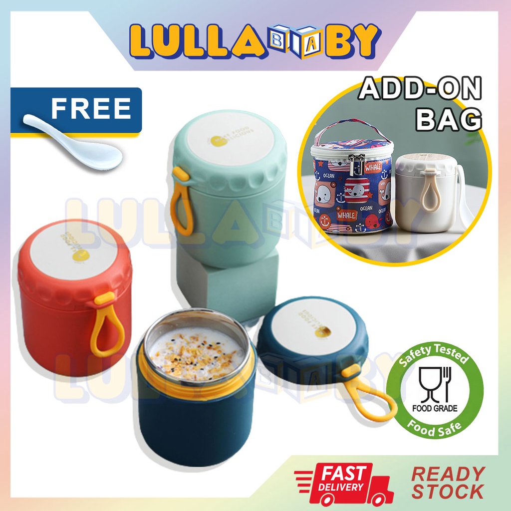 READY STOCKBaby Food Jar Thermos Soup Porridge Warmer Food Container 304 Stainless Steel Insulator Portable Lunch Box