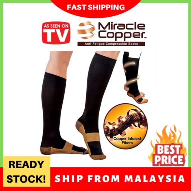 [STOKIN] Comfortable Relief Soft Unisex Miracle Copper Anti-Fatigue Compression Socks