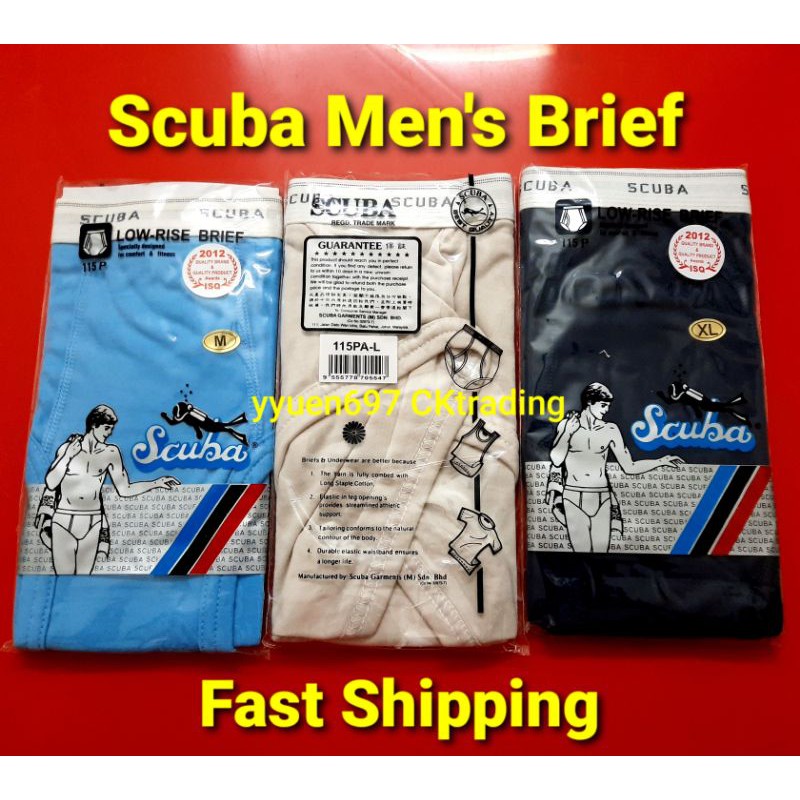 1PC Scuba Brand Men's Brief/ Underwear 115,Assorted Colours Shopee Malaysia