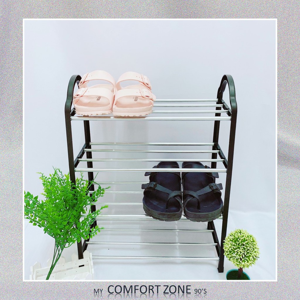 Ready Stock 4 Tier Shoe Rack Rak Kasut Modern Simple Shoe Storage Shopee Malaysia