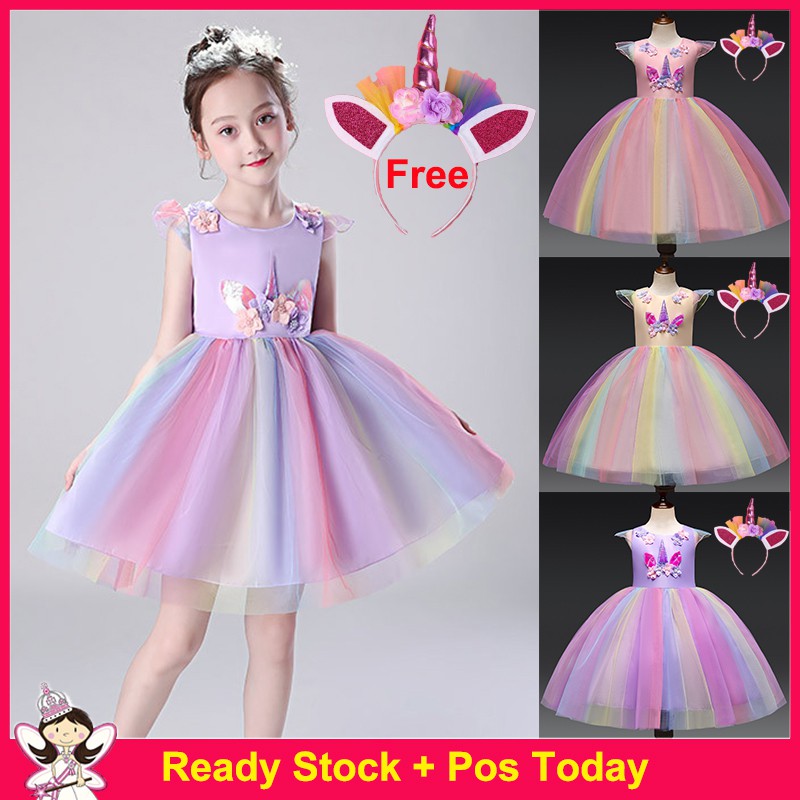 unicorn dress shopee