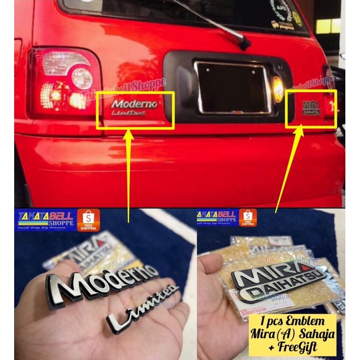 Emblem Mira Daihatsu Moderno emblem  Moderno limited emblem/Emblem kancil mira daihatsu moderno/Kancil L2 emblem