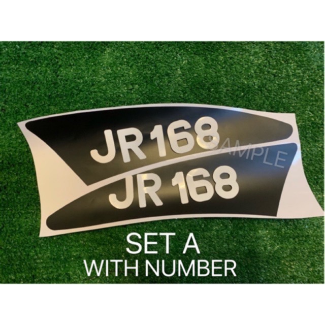 Sticker Hitam Front Background&Number Plate-LC135 ...