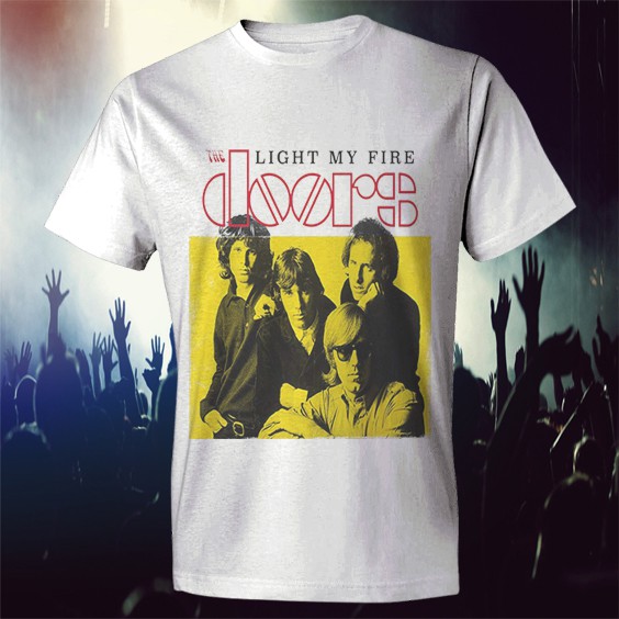 The Doors LA Woman Band Jim Morrison Rock Tee T-Shirt