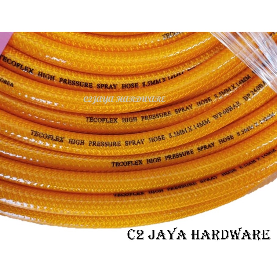 YELLOW ) TECOFLEX High Pressure Spray Hose 8.5MM X 14MM WP60BAR