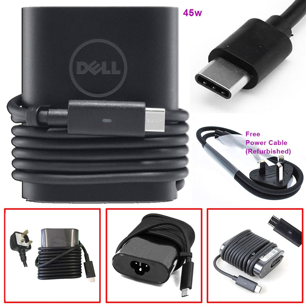 Dell 20V / 5v 2a / 2.25a 45W USB-C Type-C Adapter Charger Power Supply for Laptop Tablet Phone 