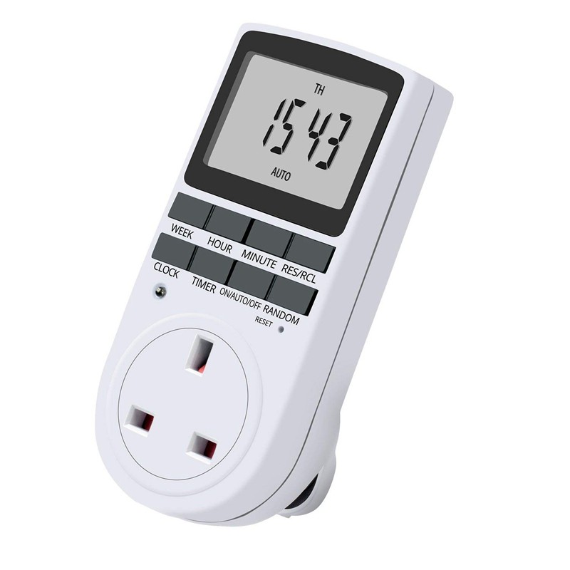 Uk Plug Digital Timer Plug Socket, Electrical Programmable Plug In