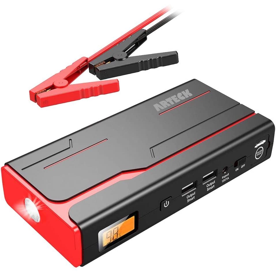 Arteck Car Jump Starter Up To 4.0L Auto Battery Charger and 12000mAh Portable 