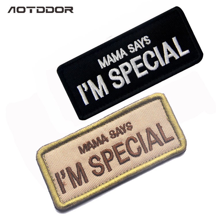 MAMA SAYS I'M SPECIAL Military Patch Morale Patches 3D Badges Stickers