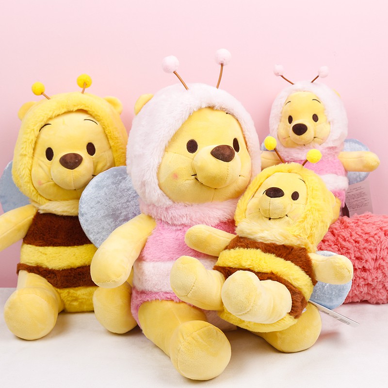 Bees Pink Winnie The Pooh Bear Plush Pillow Shopee Malaysia
