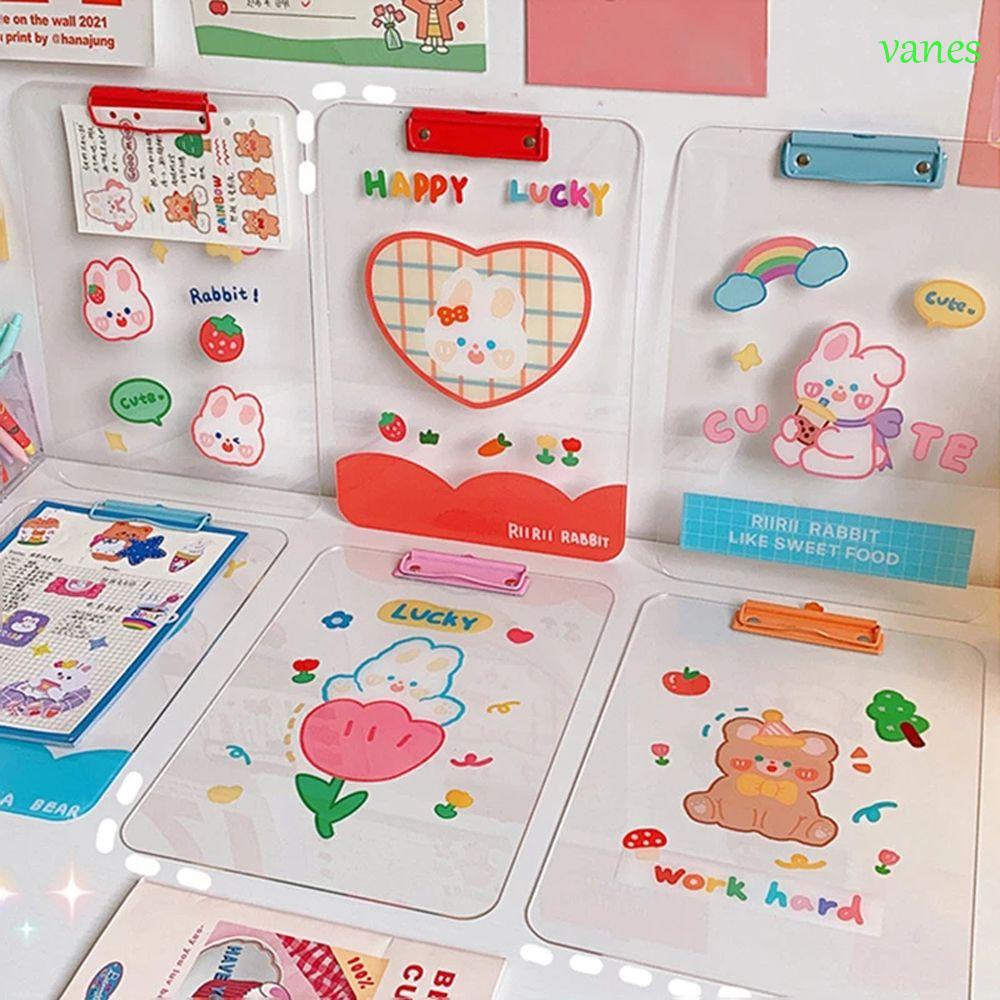 VANES Kawaii Clipboard Multifunctional Document Board Clip A4 ...