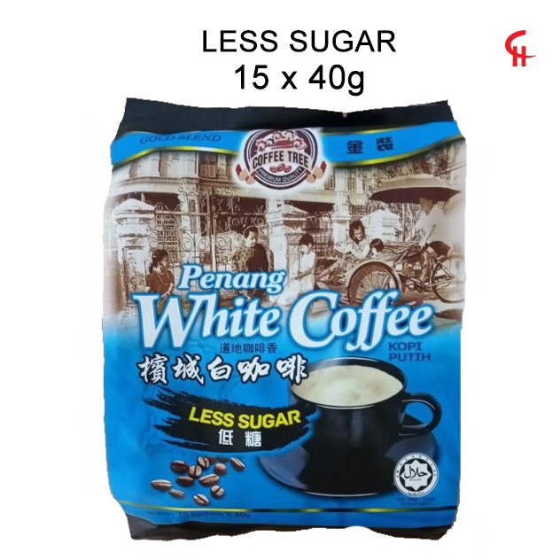 Penang White Coffee Less Sugar - Coffee Tree - 15x40g 