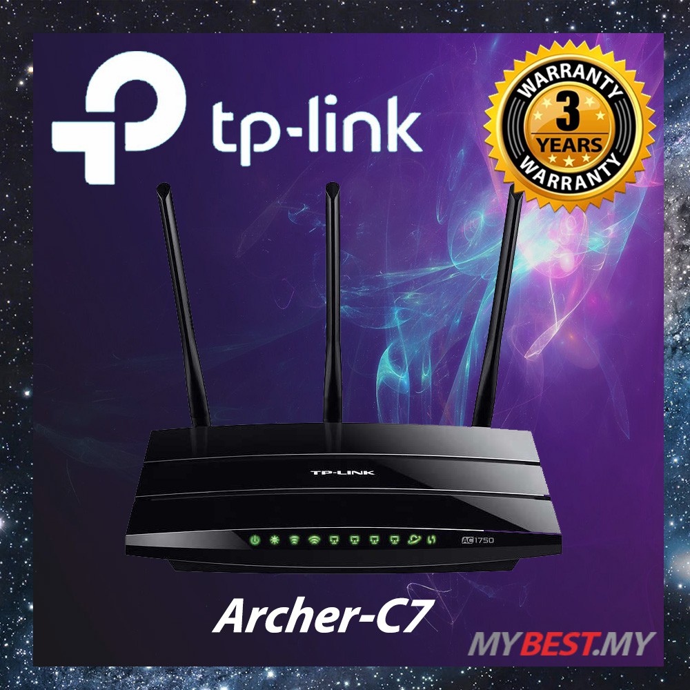 TPLINK AC1750 (Archer C7/v2) Wireless Dual Band WiFi Router Shopee