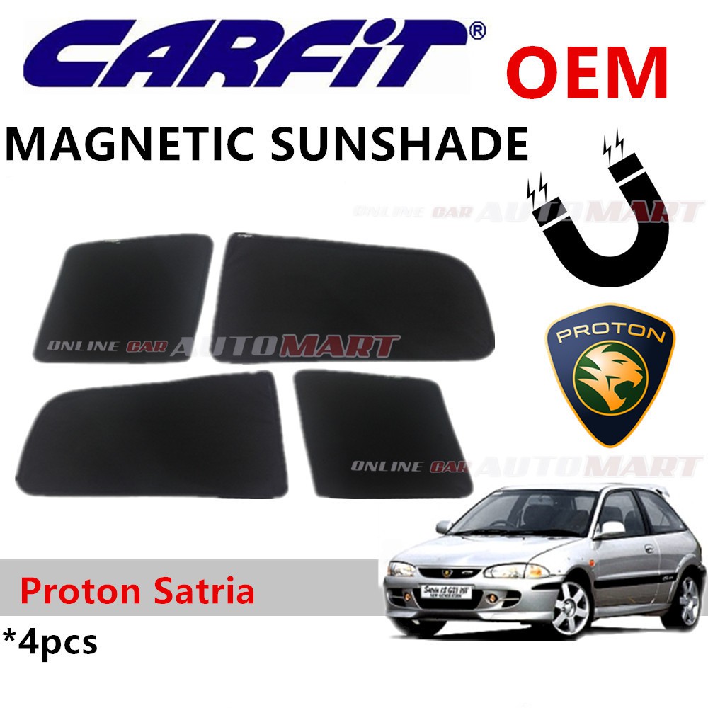 CARFIT OEM Magnetic Custom Fit Sunshade For Proton Satria (4pcs)