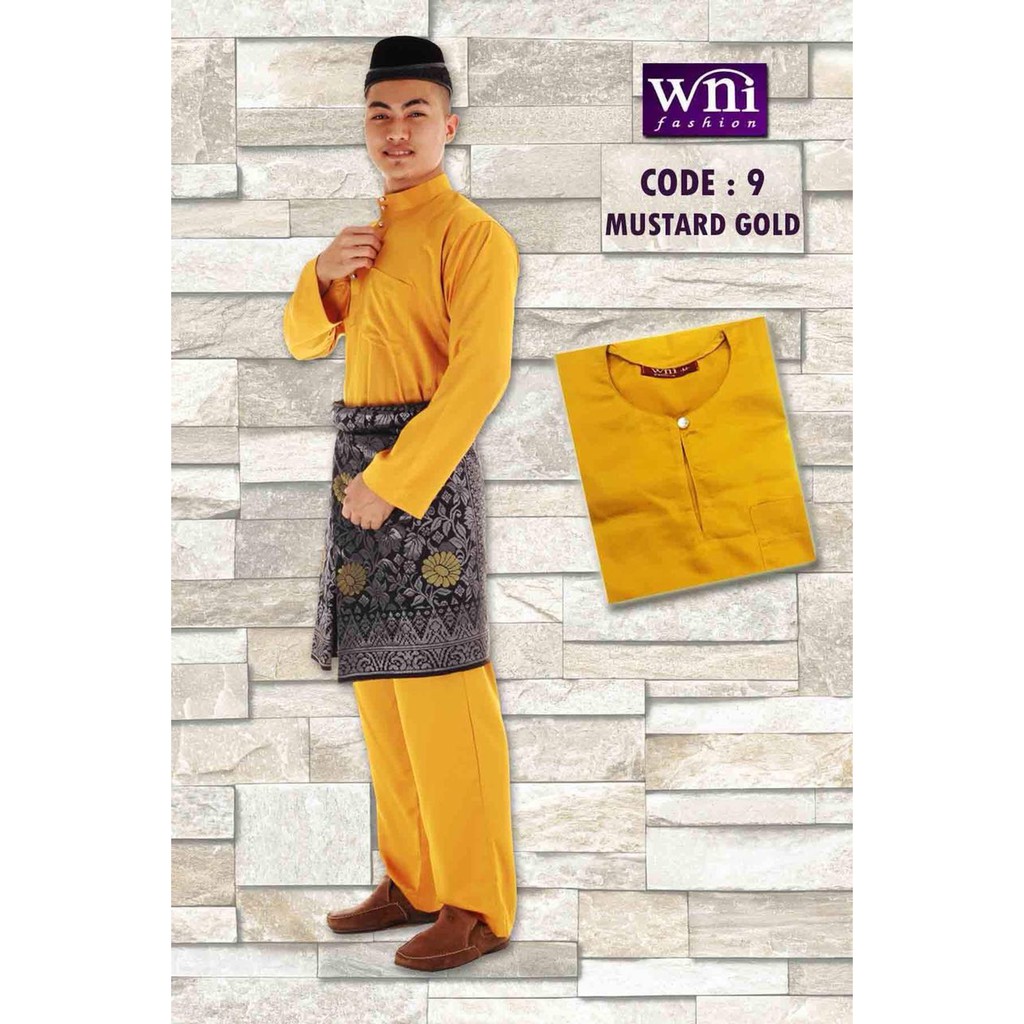 35 Trend Terbaru Baju Melayu Warna Kuning Mustard  JM 