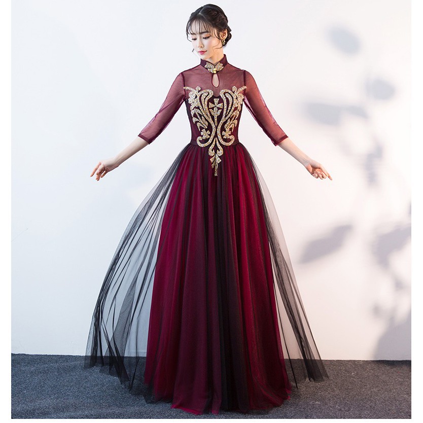 maroon muslimah dress