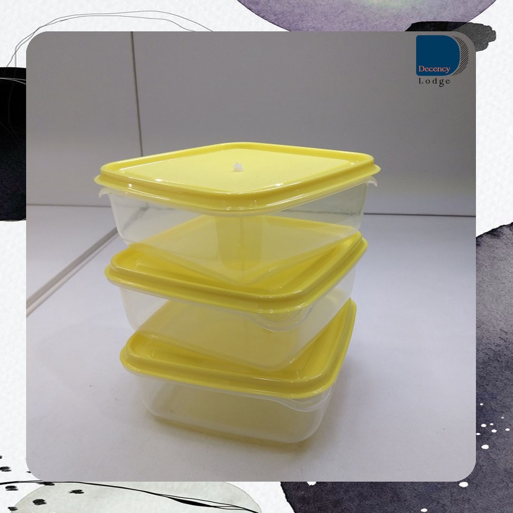 1 PACK in 3 box IKEA PRUTA  Food container Transparent/yellow  Freezer Storage 
